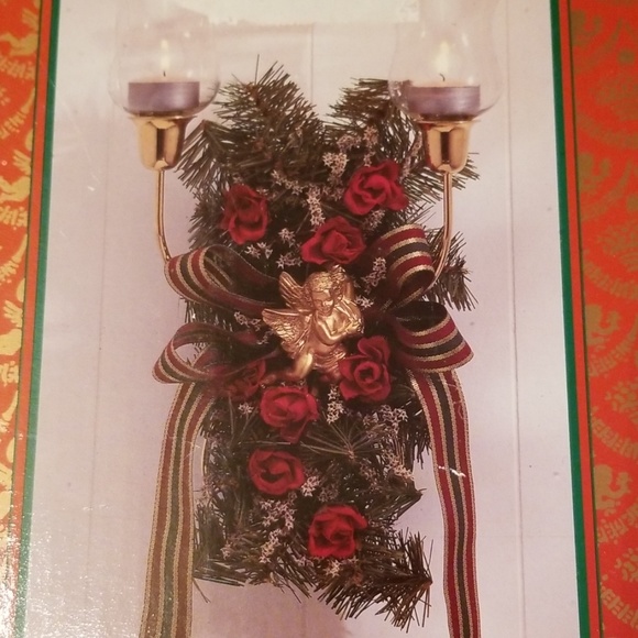 Other - Christmas cherub votive sconce